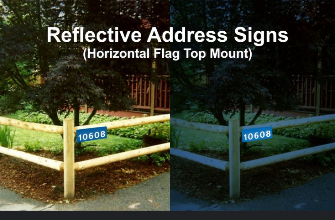 Reflective Address Signs Canada - Horizontal