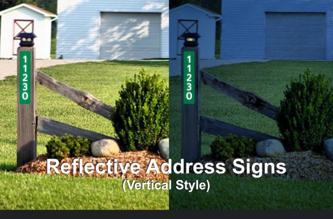 Reflective Address Signs Canada - Vertical