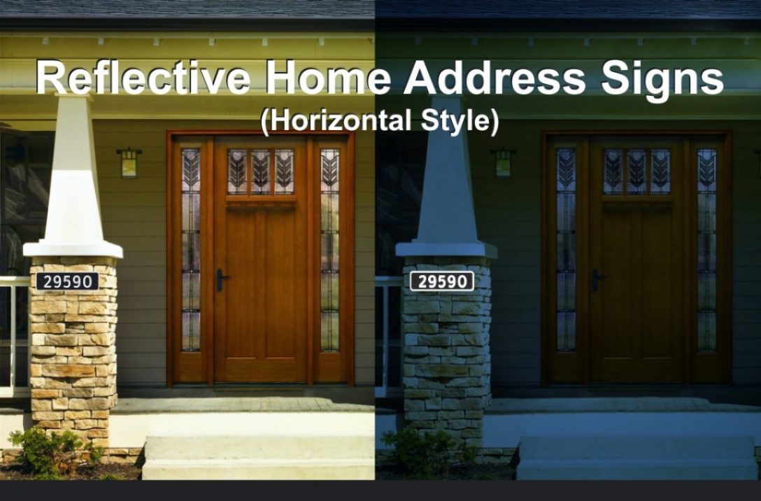 Reflective Address Signs Canada - Horizontal