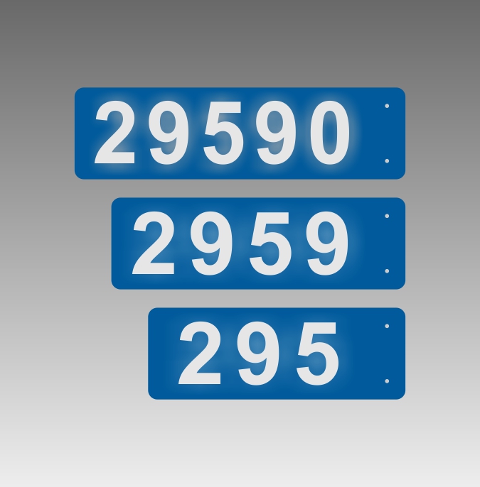 Horizontal Double-Sided Side-Mounted Flag-Style Reflective Address Number Signs