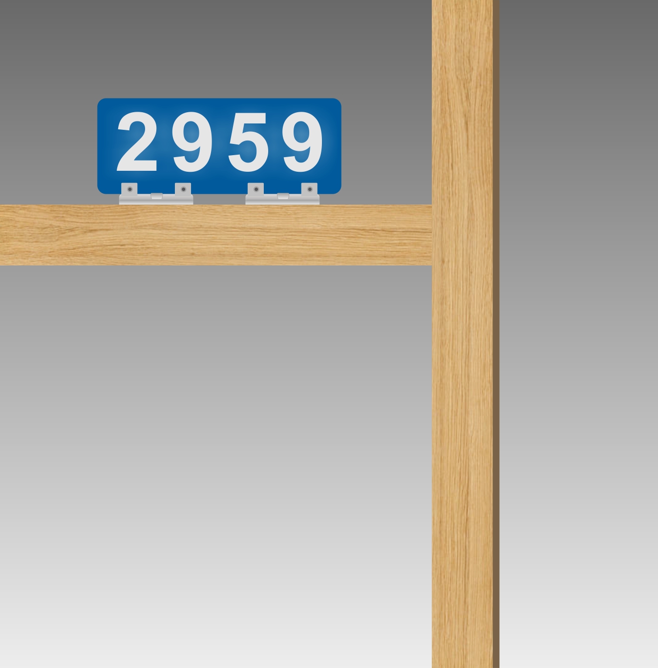 Horizontal Double-Sided Top-Brackets Flag-Style Reflective Address Number Signs