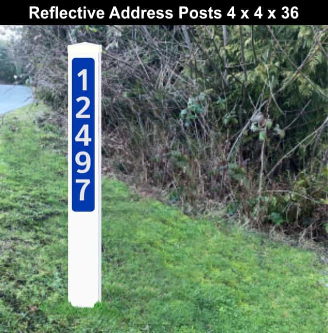 Rural Address Number Signs Reflective Canada
